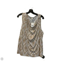 Top Sleeveless By Cato In Tan & White, Size: Xl