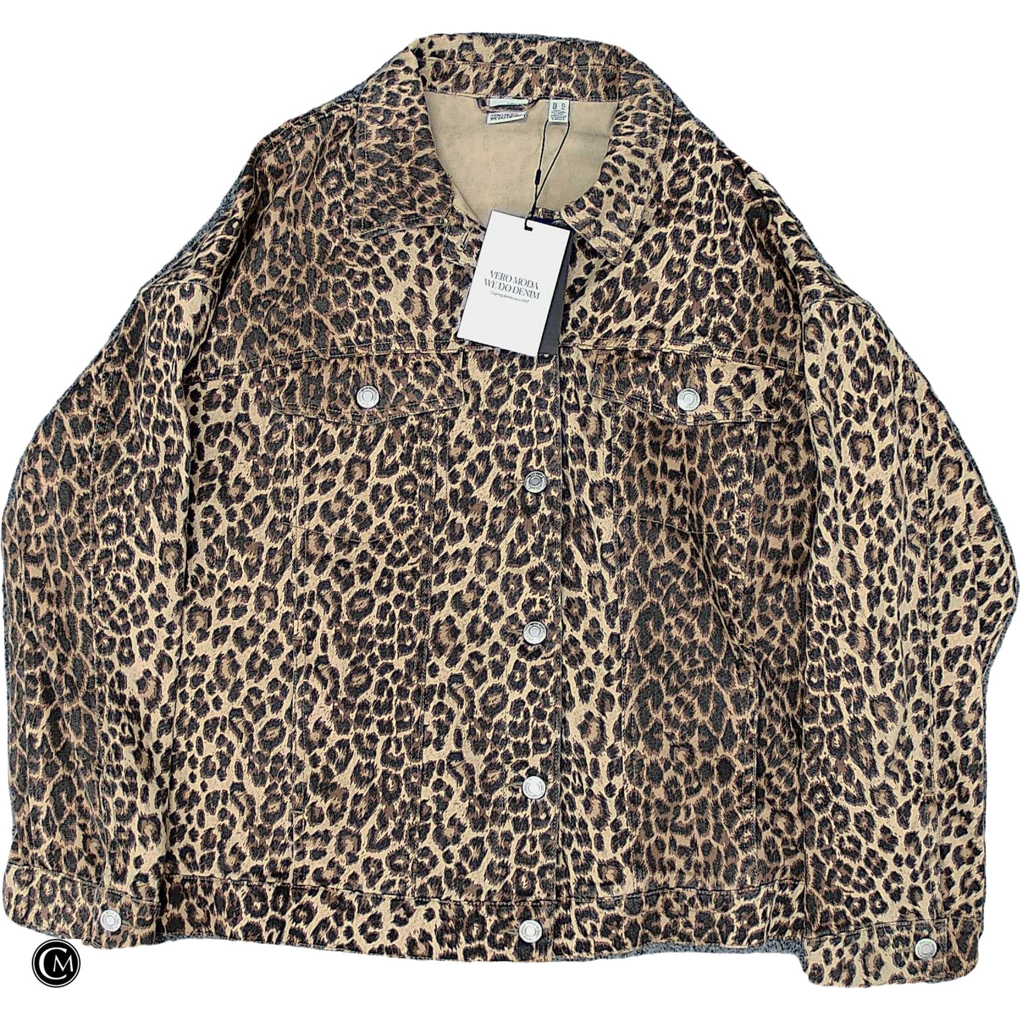 Jacket Denim By Vero Moda In Animal Print, Size: Xl