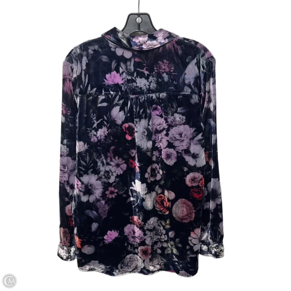 Top Long Sleeve By Pilcro In Floral Print, Size: M