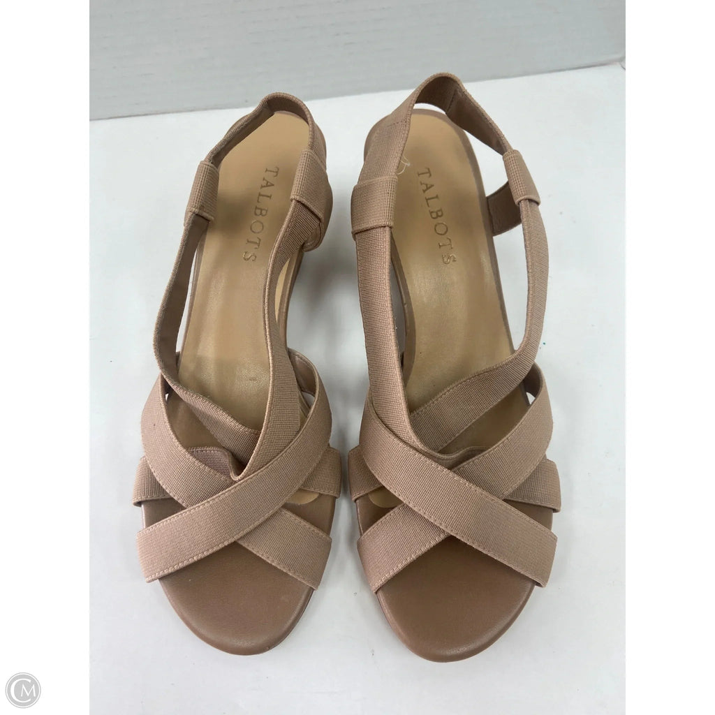 Shoes Heels Wedge By Talbots In Tan, Size: 7.5
