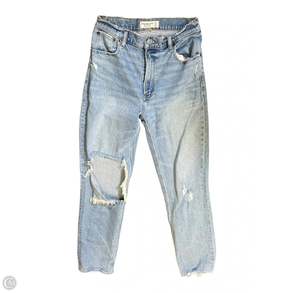 Jeans Straight By Abercrombie And Fitch In Blue, Size: 4