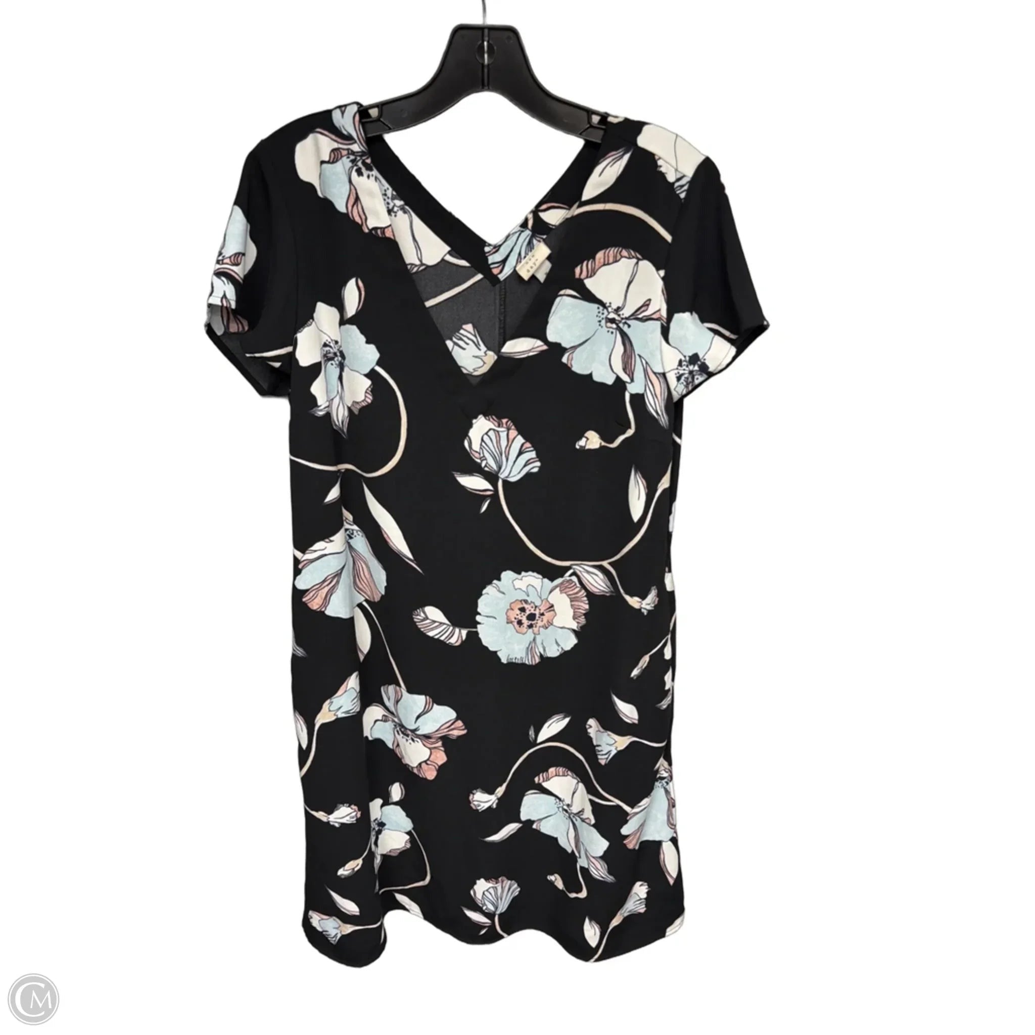 Dress Casual Midi By A New Day In Black & Blue, Size: M