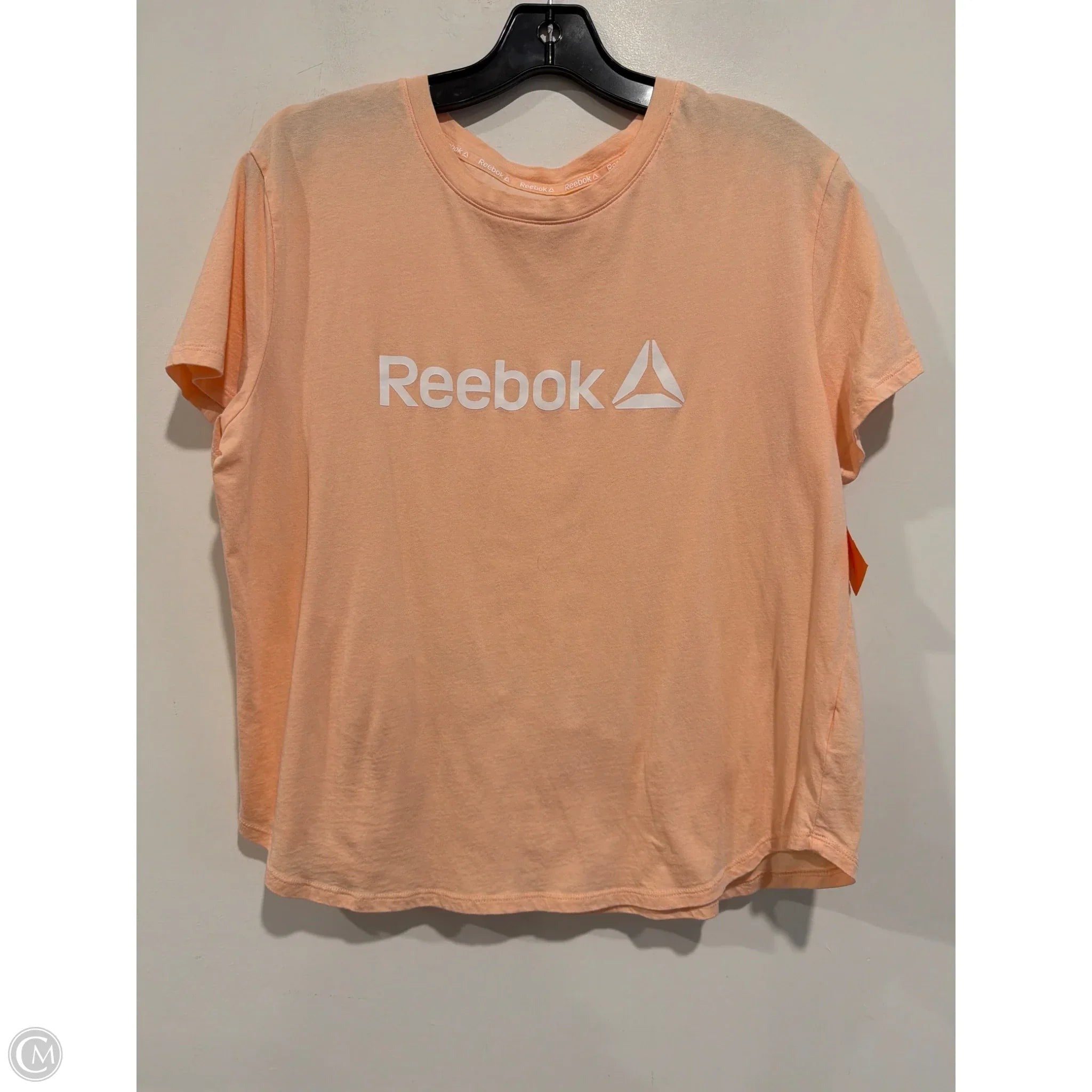 Top Short Sleeve By Reebok In Peach, Size: L