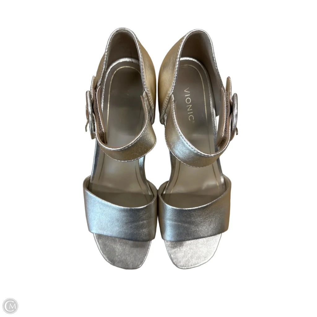 Shoes Heels Block By Vionic In Gold, Size: 8.5