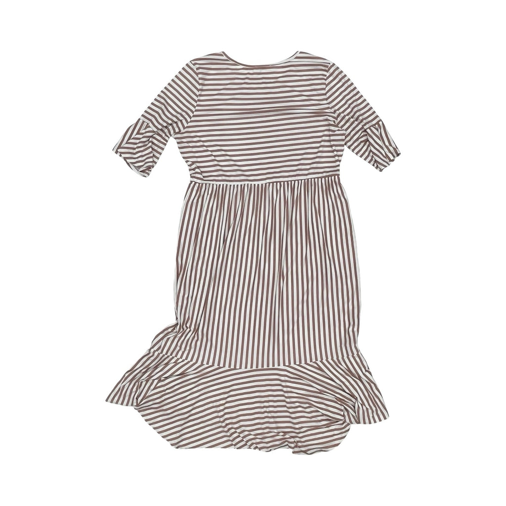 Dress Casual Midi By Reborn J In Red & White, Size:2X