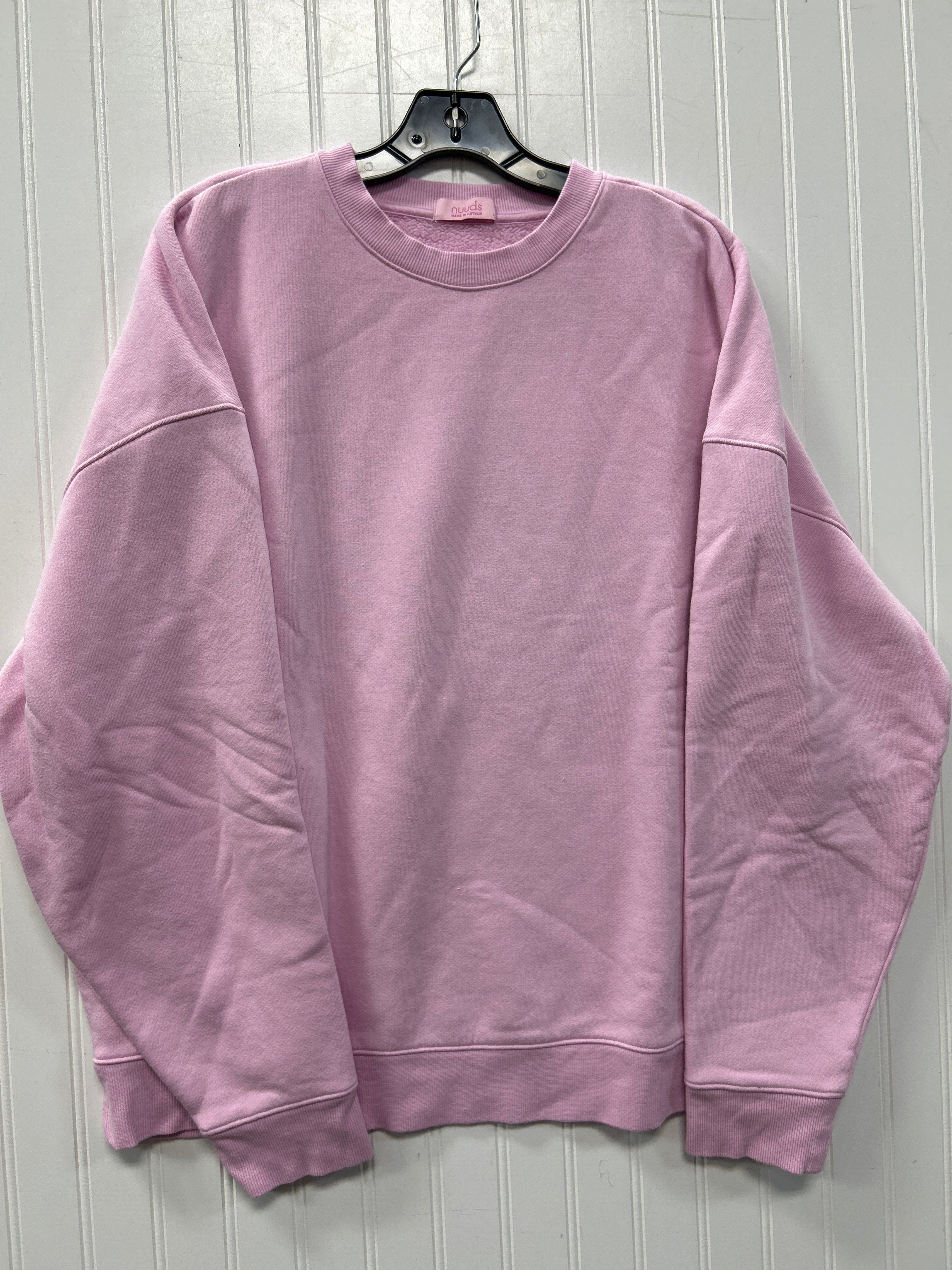 Sweatshirt Crewneck By Nuuds In Pink, Size:L