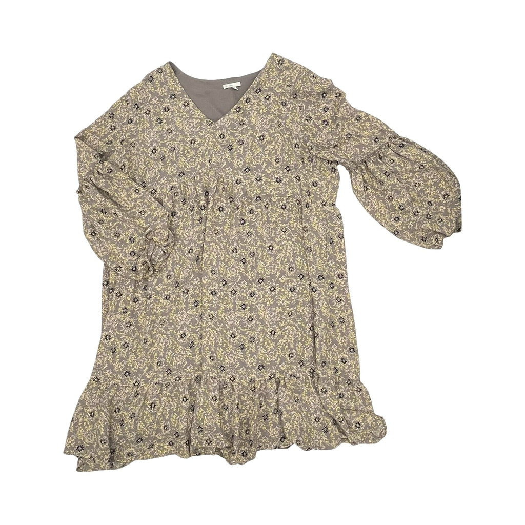 Dress Casual Midi By Cato In Brown & Yellow, Size:18