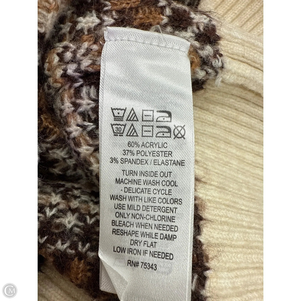 Sweater Short Sleeve By Clothes Mentor In Brown & Tan, Size: Xs