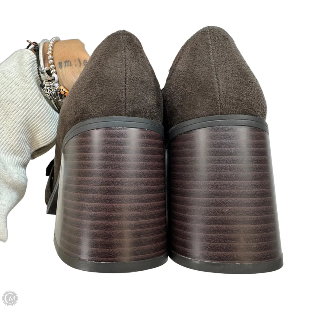 Shoes Heels Block By Ana In Brown, Size: 10