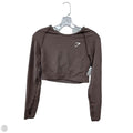 Athletic Top Long Sleeve Crewneck By Gym Shark In Brown, Size: L