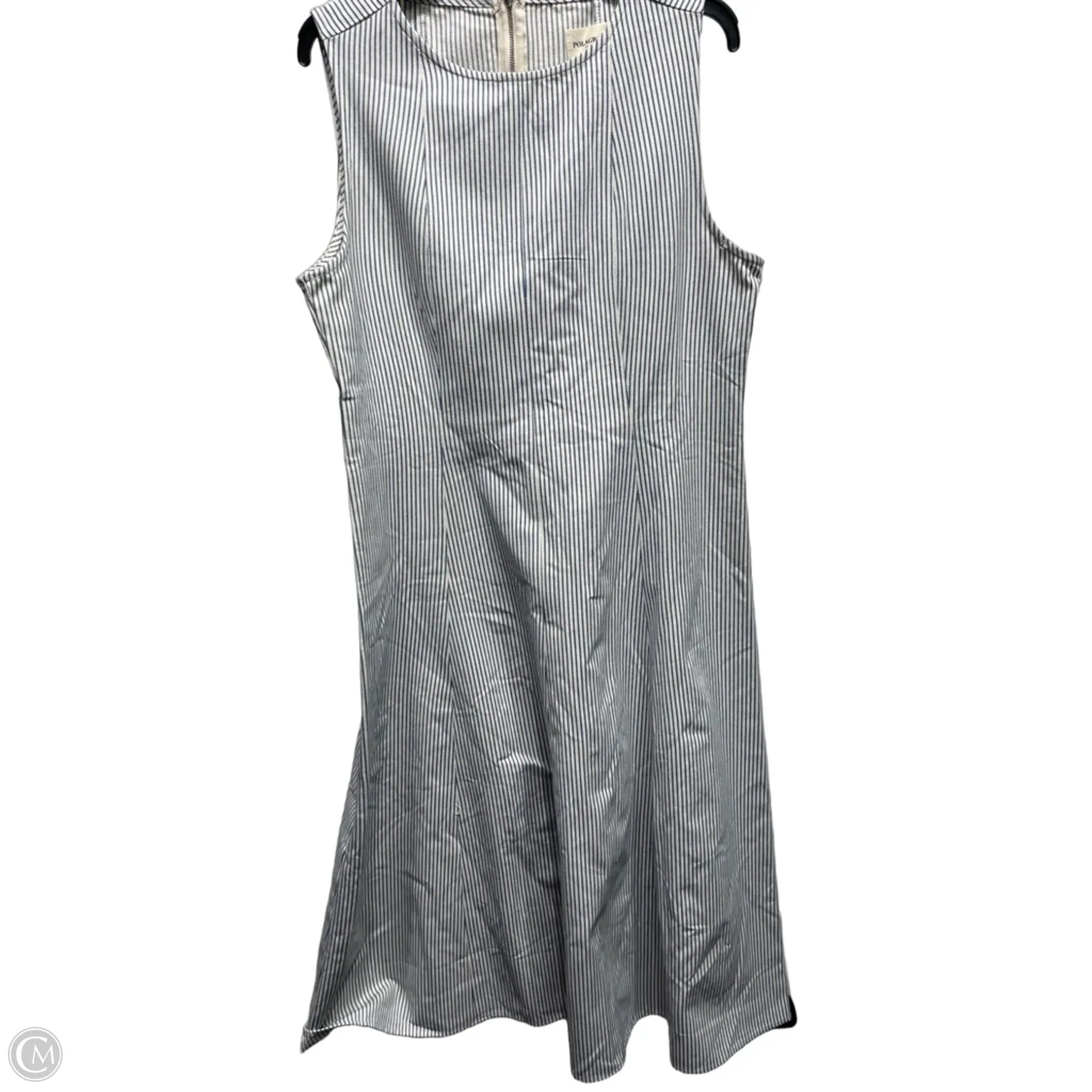 Dress Casual Midi By Polagram In Blue & Cream, Size: Xl