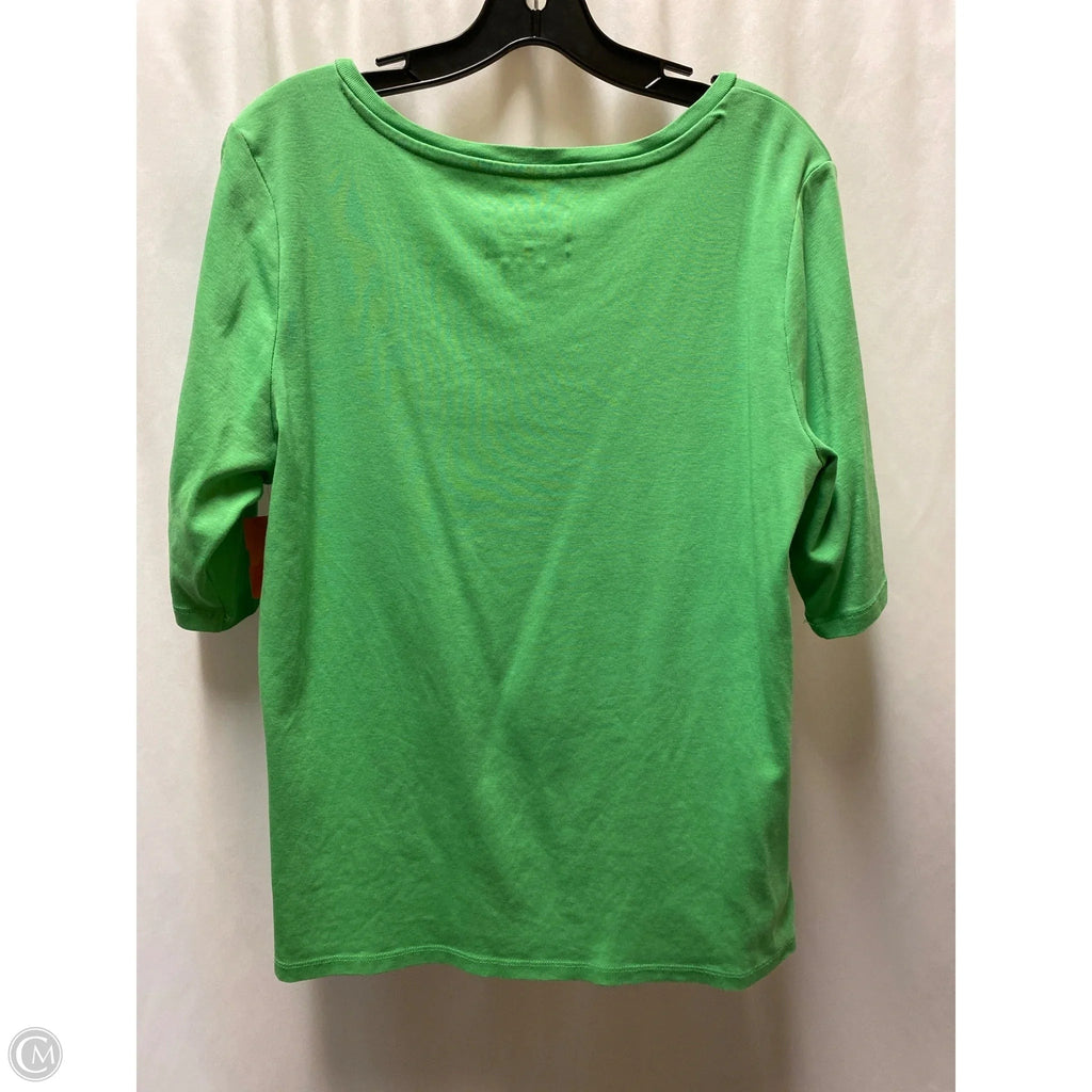 Top Short Sleeve By Charter Club In Green, Size: Xl