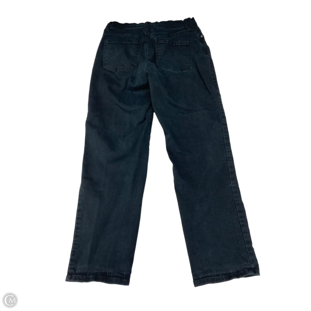 Jeans Straight By Gloria Vanderbilt In Black Denim, Size: 6