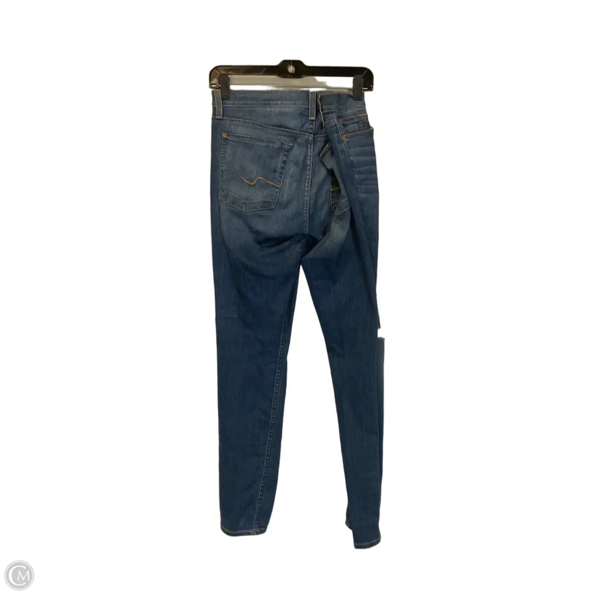 Jeans Straight By 7 For All Mankind In Blue Denim, Size: 10