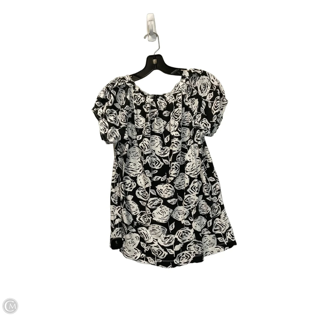 Top Short Sleeve By J. Crew In Black & White, Size: L
