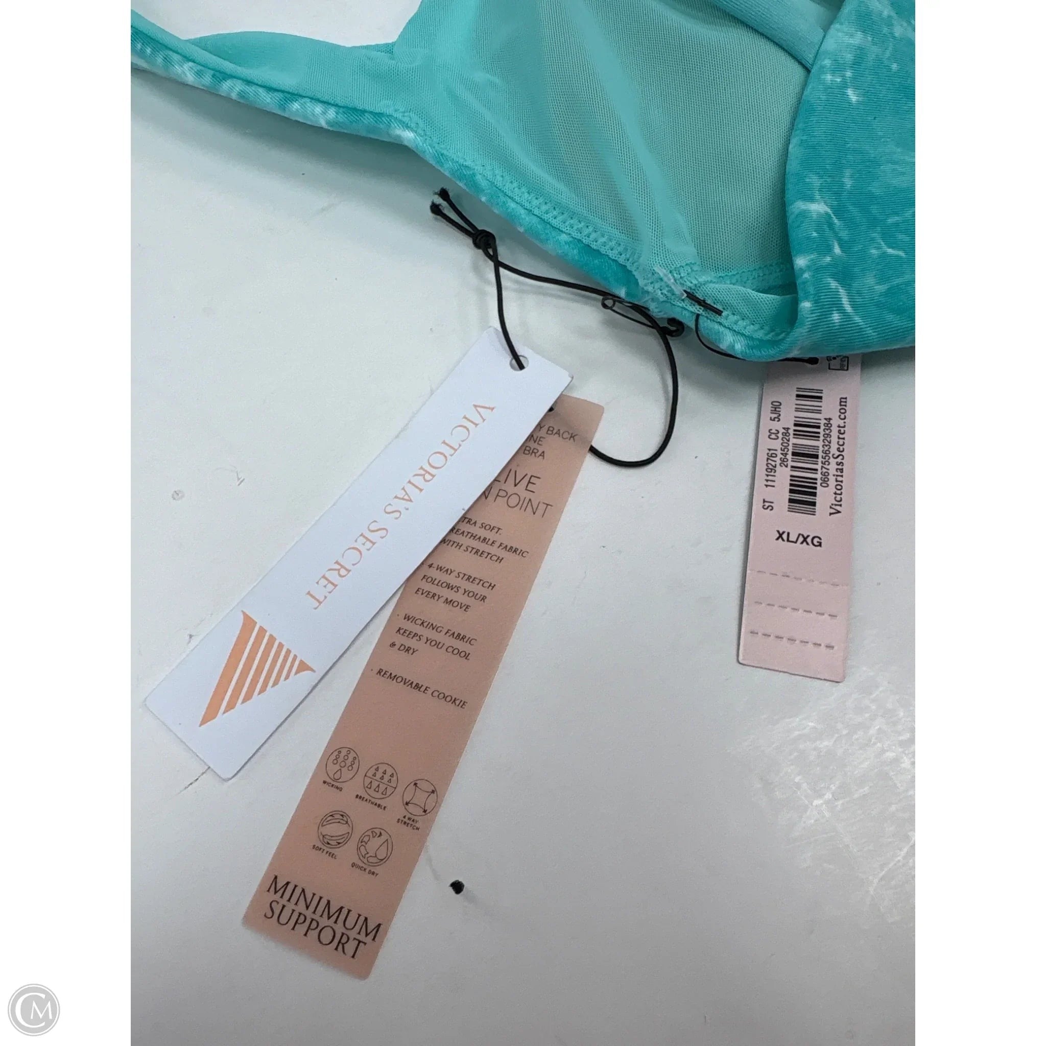 Athletic Bra By Victorias Secret In Aqua, Size: Xl