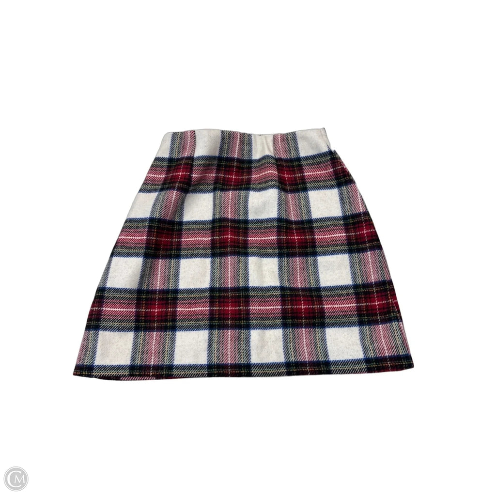 Skirt Mini & Short By Abercrombie And Fitch In Plaid Pattern, Size: Xxs