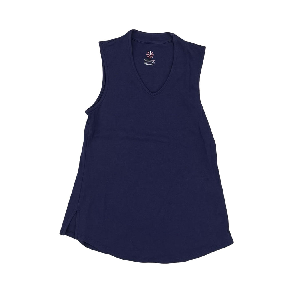 Top Sleeveless By Isaac Mizrahi Live Qvc In Navy, Size:Xs