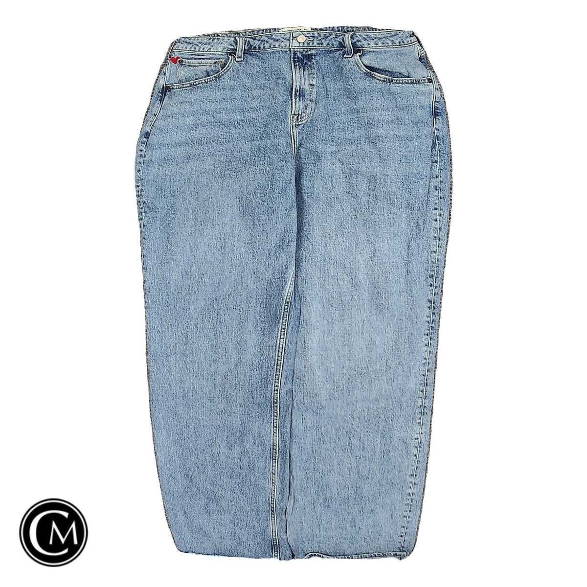 Jeans Straight By Abercrombie And Fitch In Blue Denim, Size: 18