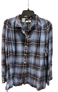 Top Long Sleeve By J. Jill In Plaid Pattern, Size: L