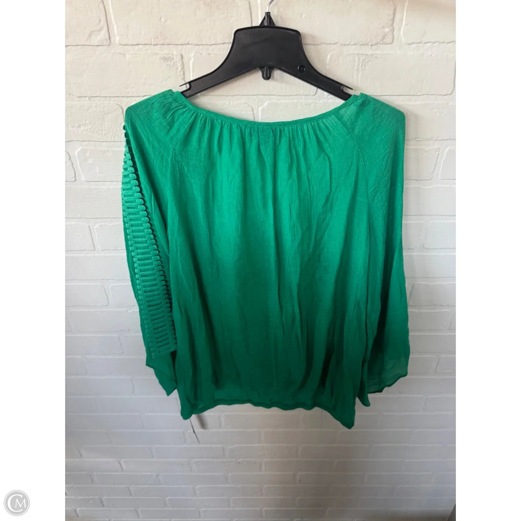 Top Long Sleeve By Ab Studio In Green, Size: Xl