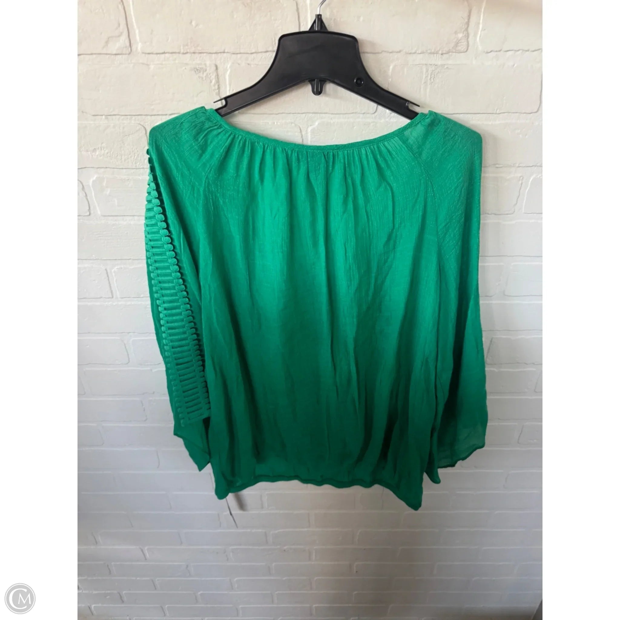 Top Long Sleeve By Ab Studio In Green, Size: Xl