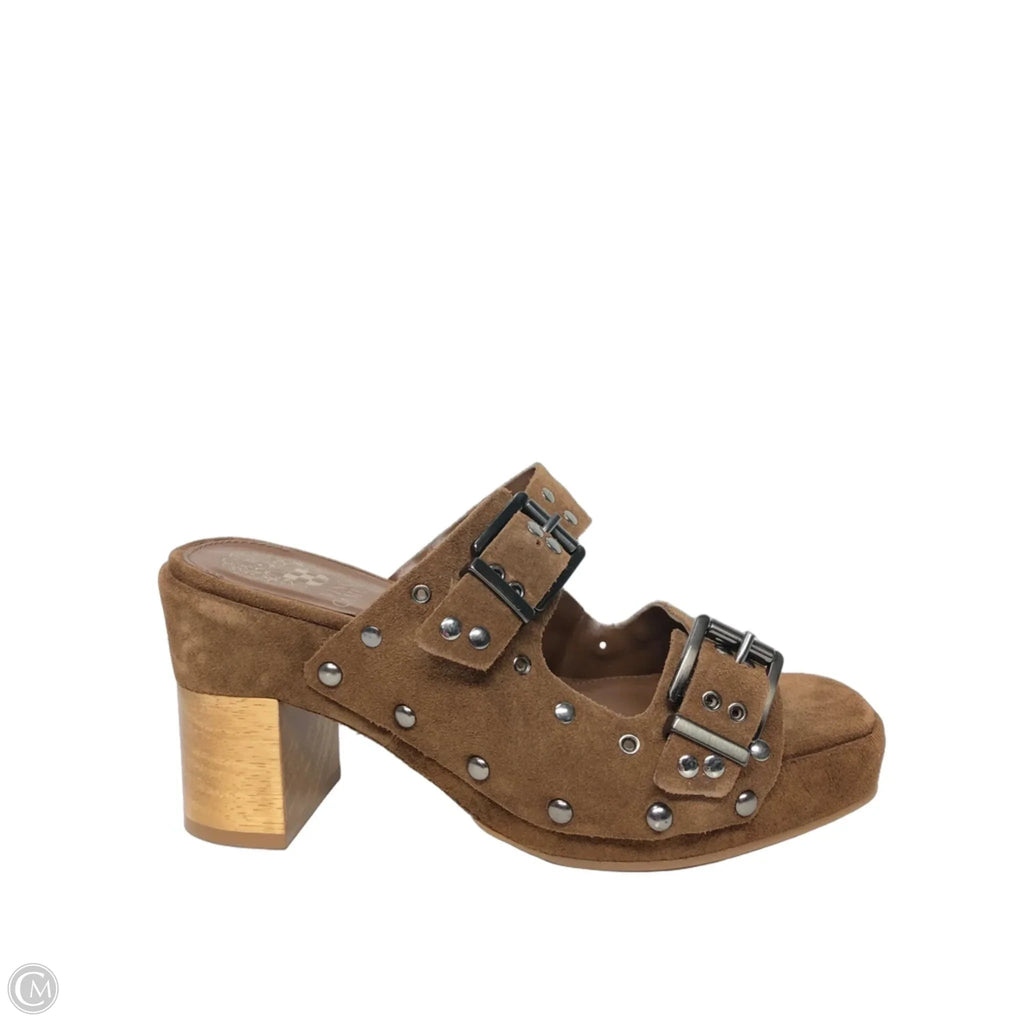 Sandals Heels Block By Vince Camuto In Brown, Size: 7