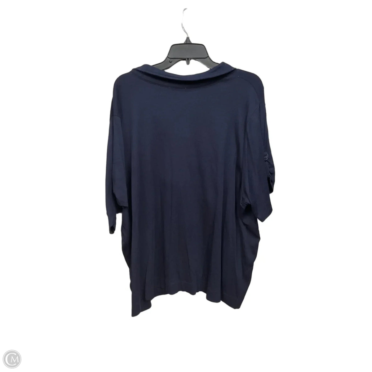 Top Short Sleeve By Calvin Klein In Navy, Size: 3x