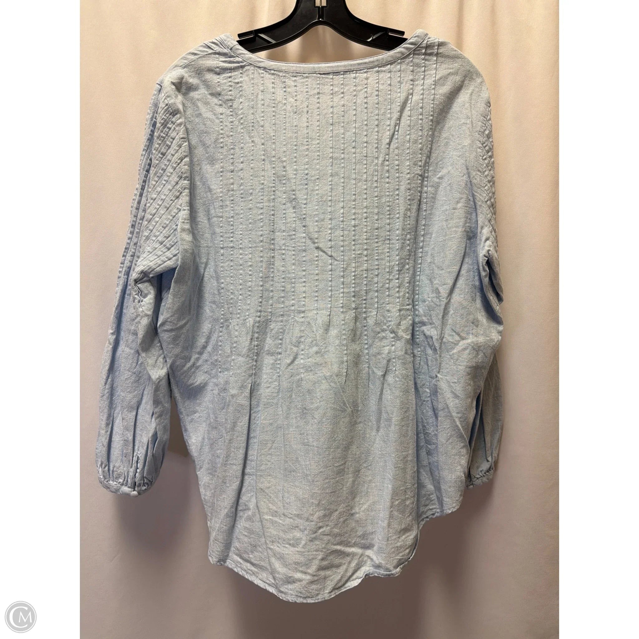 Top Long Sleeve By Vineyard Vines In Blue, Size: Xl
