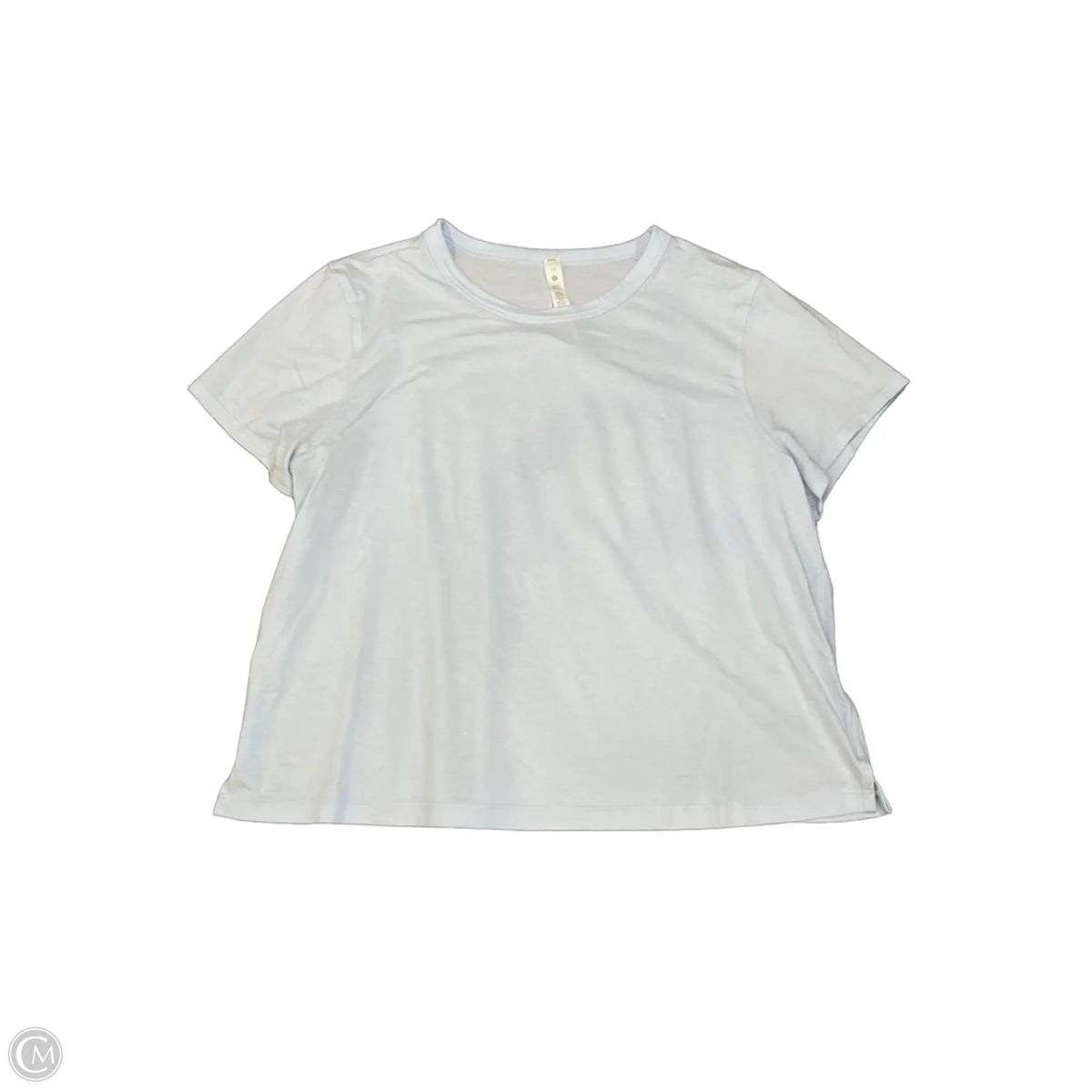 Athletic Top Short Sleeve By Lululemon In Blue, Size: L