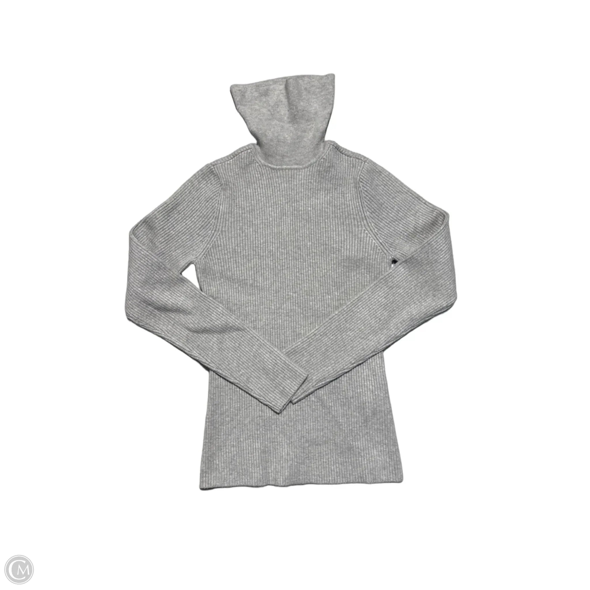 Top Long Sleeve By Abercrombie And Fitch In Grey, Size: M
