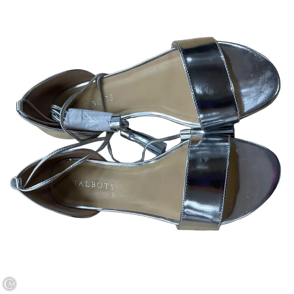 Shoes Flats By Talbots In Silver, Size: 6.5