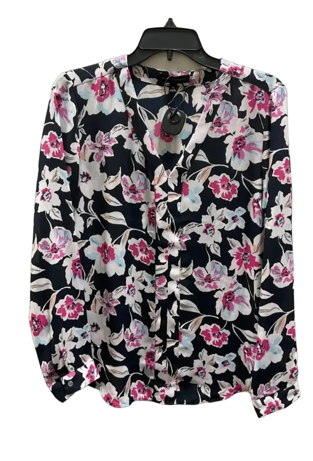 Top Long Sleeve By Banana Republic In Floral Print, Size: M