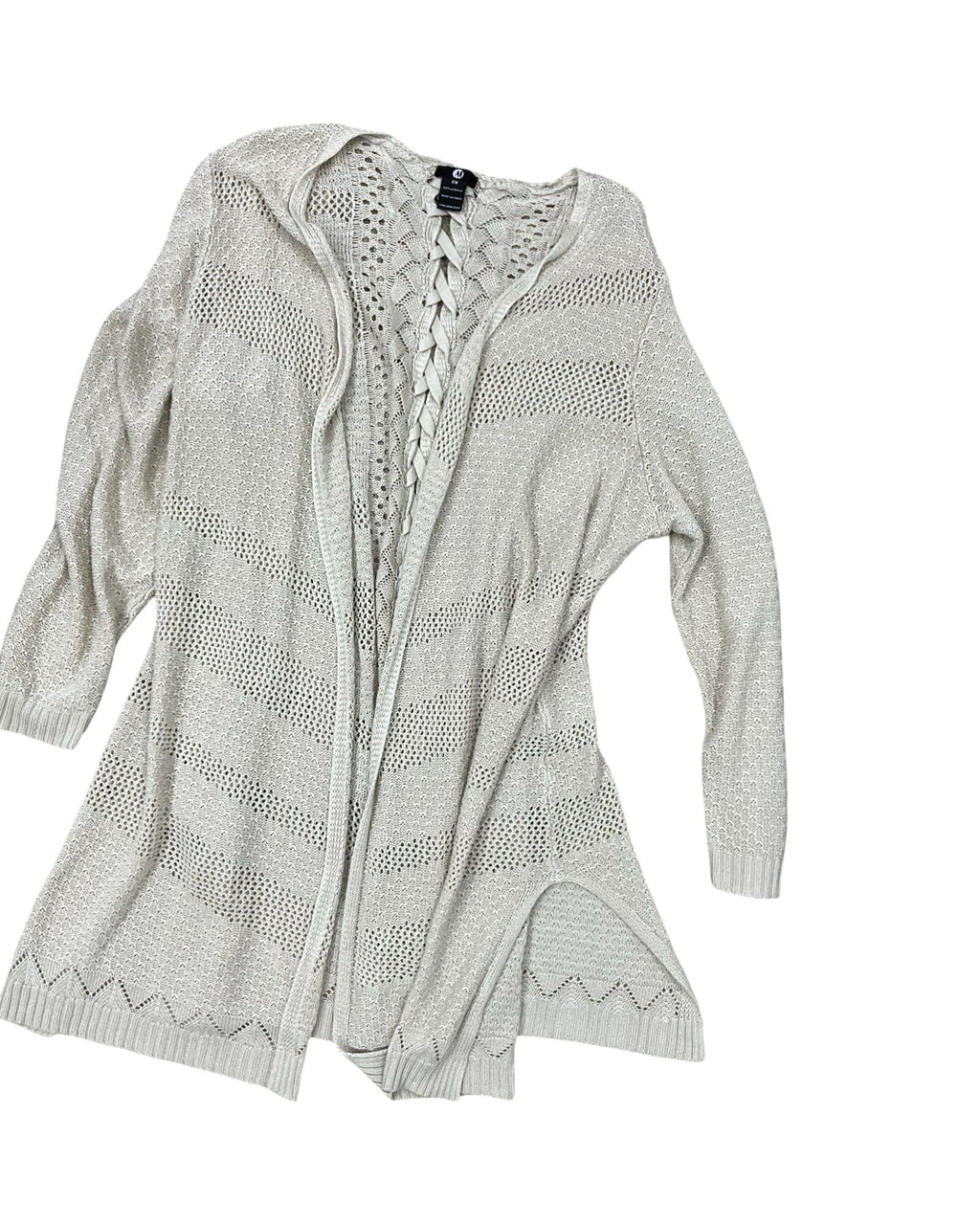 Sweater Cardigan By Clothes Mentor In Beige, Size:2X
