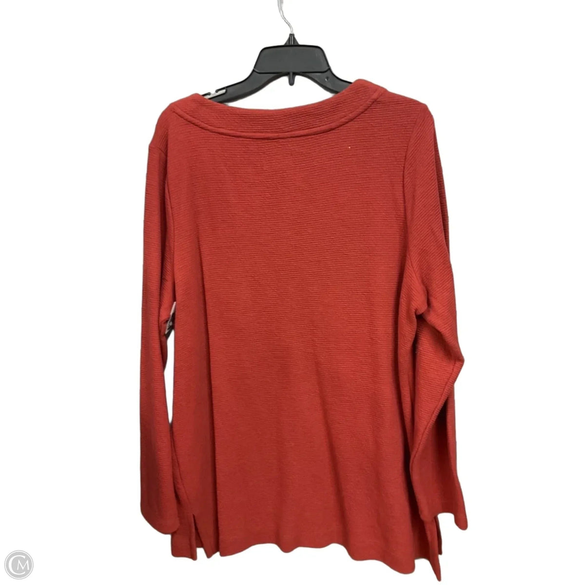 Top Long Sleeve By Croft And Barrow In Brown, Size: Xxl