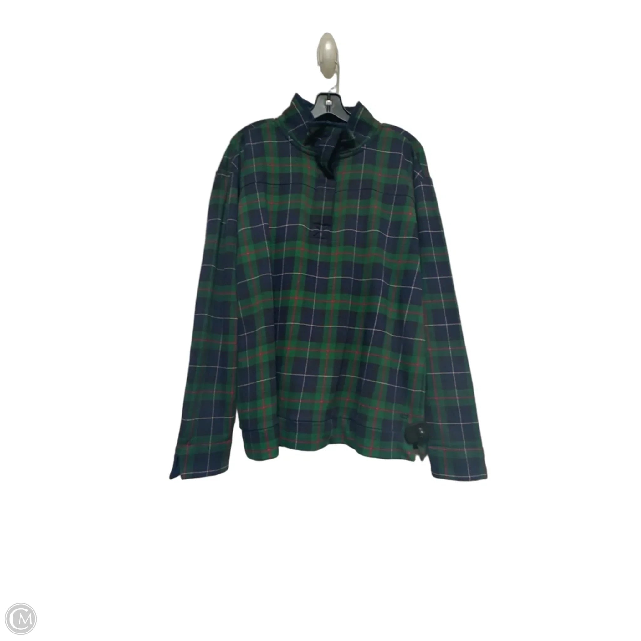 Top Long Sleeve By Crown And Ivy In Plaid Pattern, Size: L