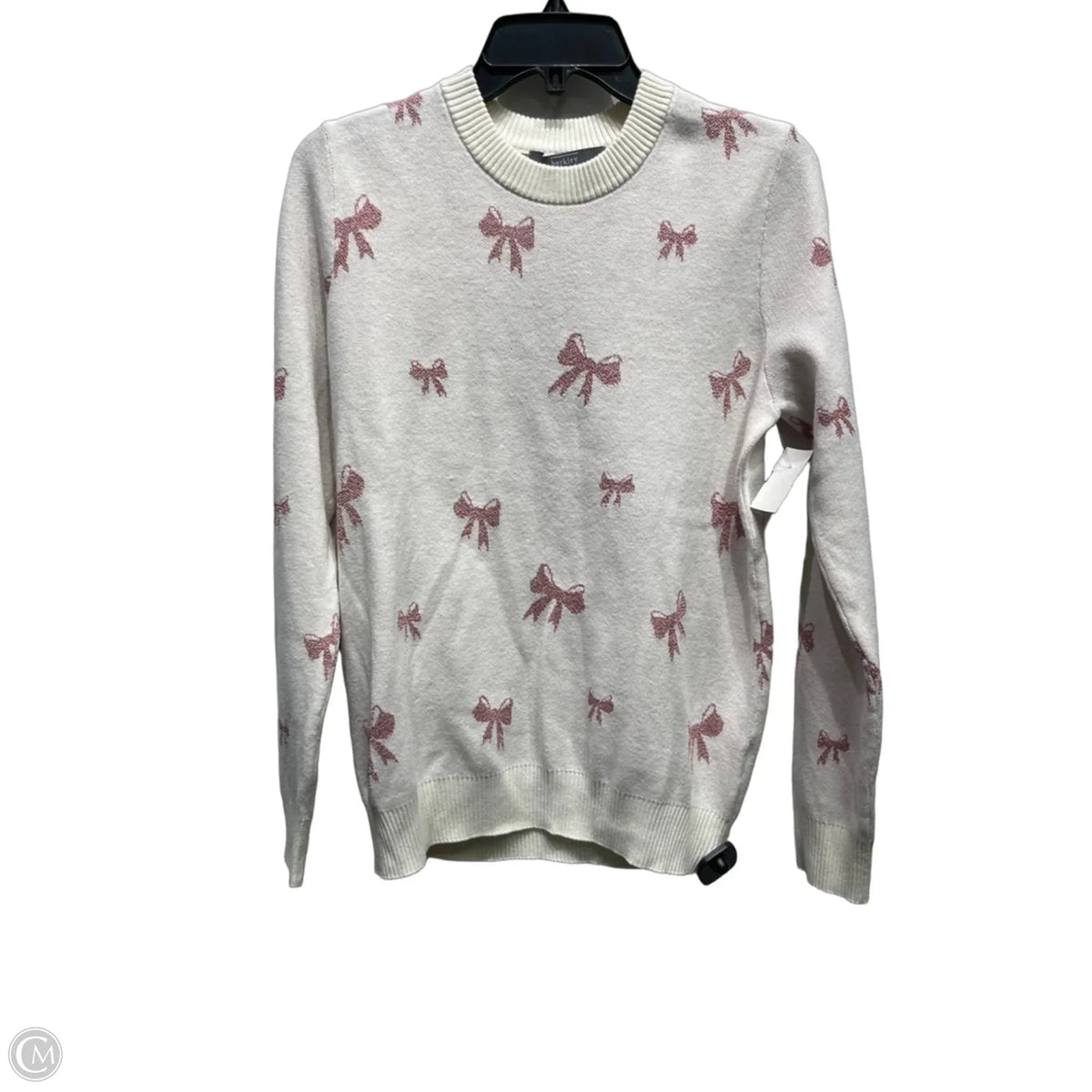 Sweater By Berkley Jensen In Pink & White, Size: M