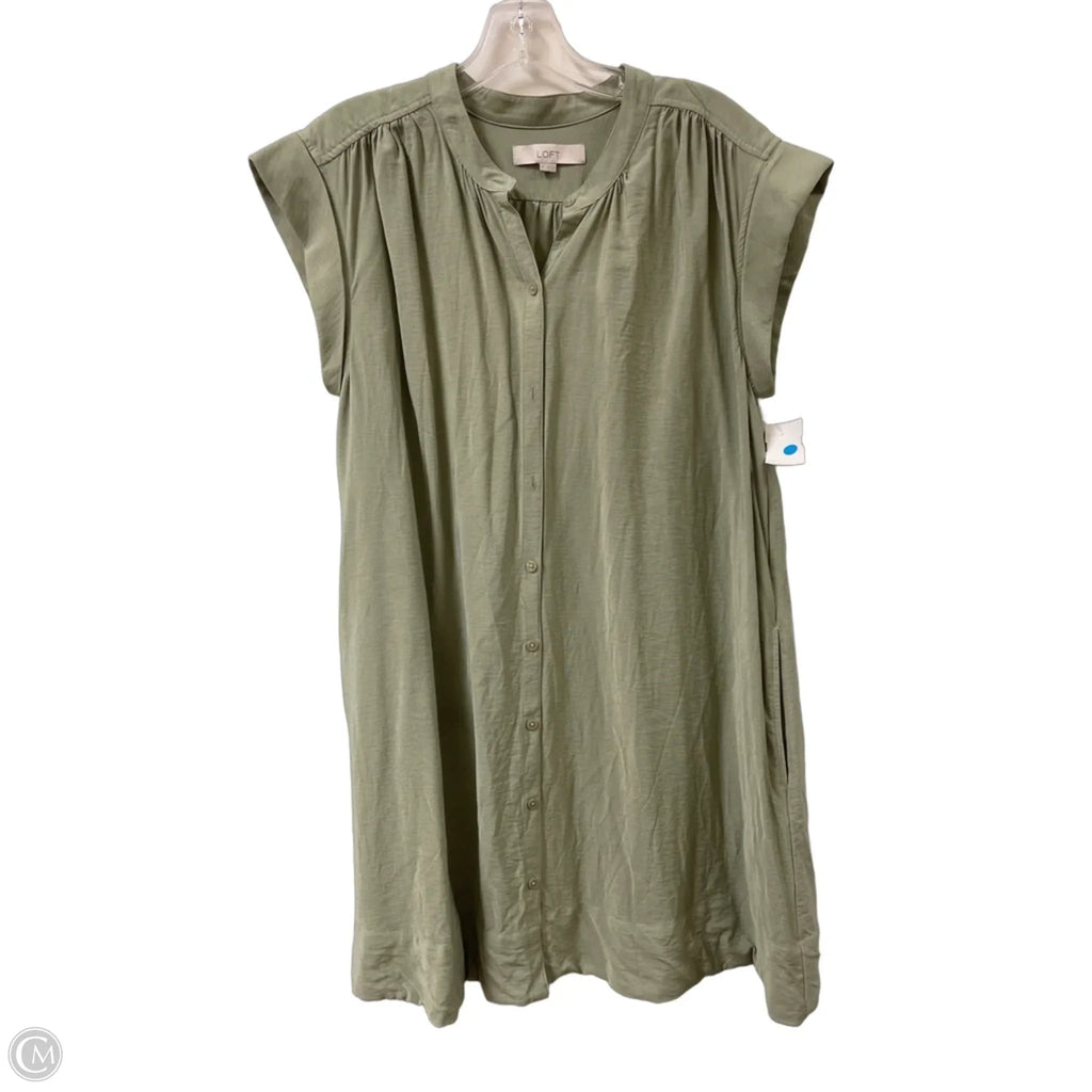 Dress Casual Midi By Loft In Grey, Size: M