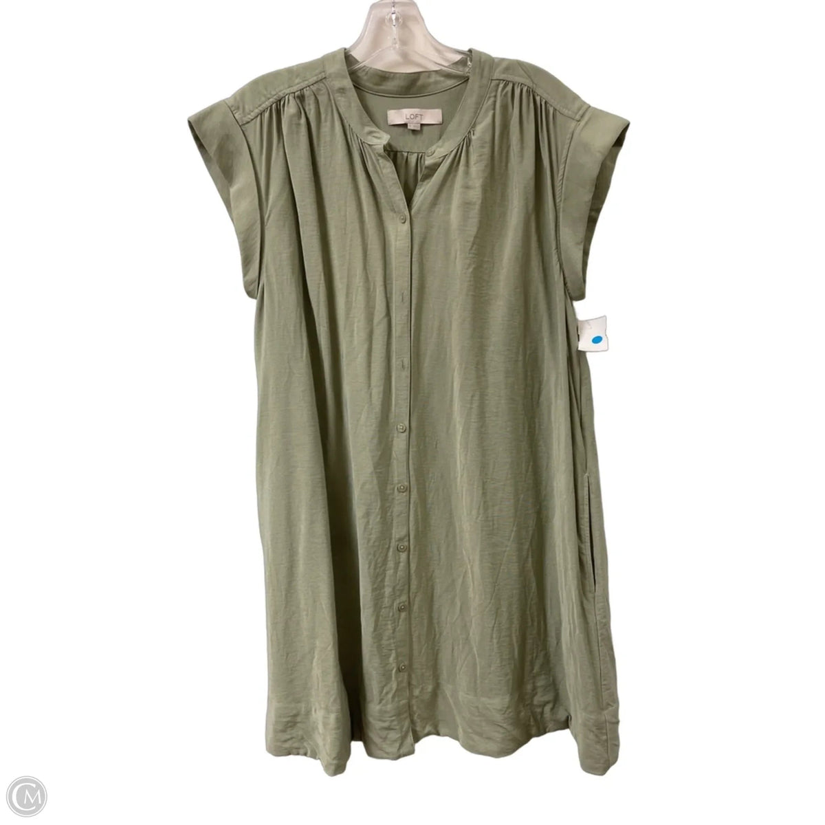 Dress Casual Midi By Loft In Grey, Size: M