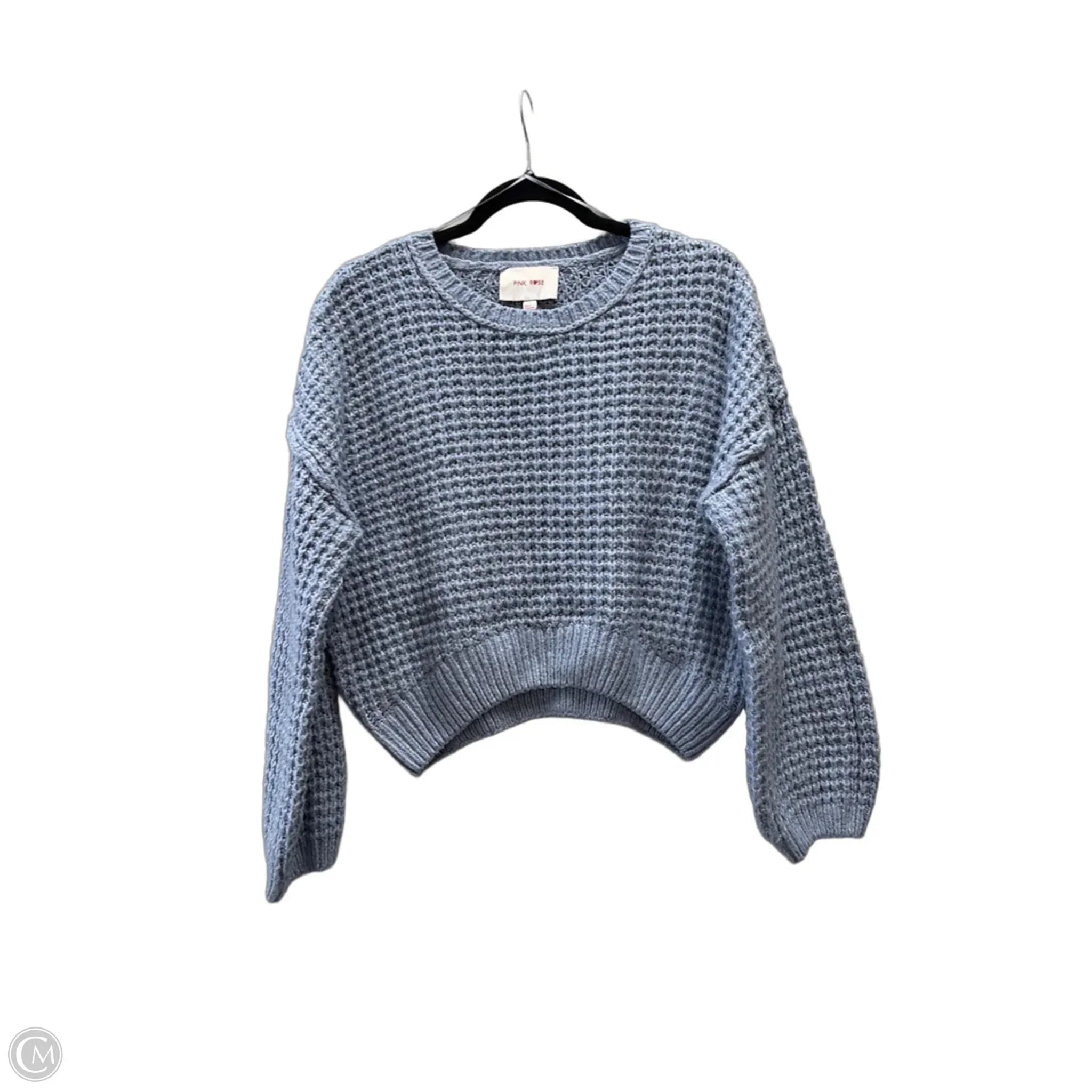 Sweater By Pink Rose In Blue, Size: L