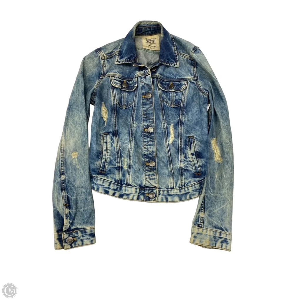 Jacket Denim By Zara In Blue Denim, Size: S