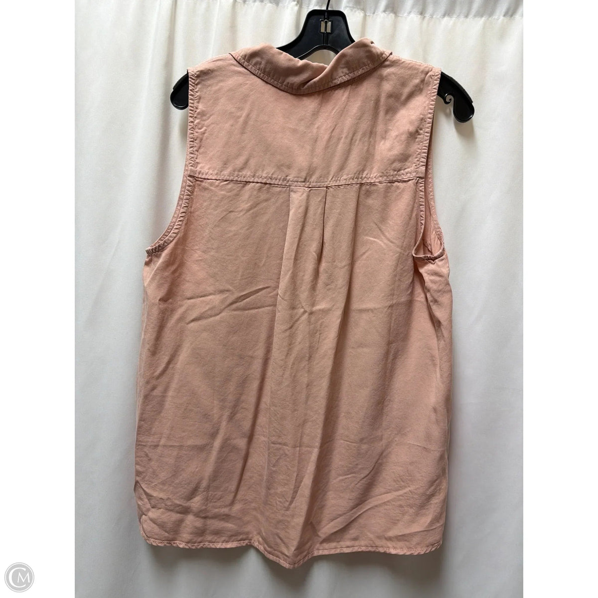 Top Sleeveless By Be Cool In Peach, Size: L