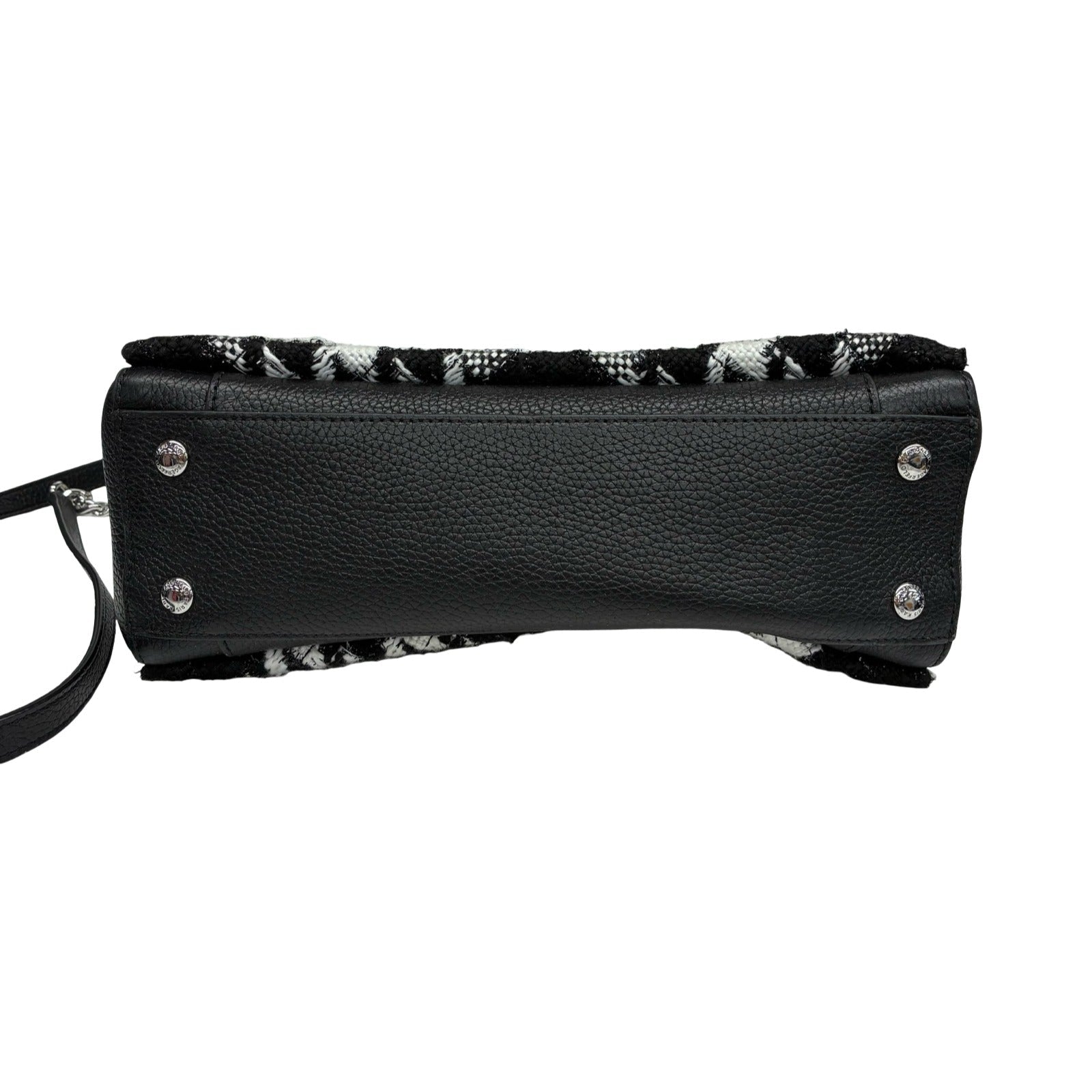 Handbag Designer By Karl Lagerfeld In Black & White, Size:Medium