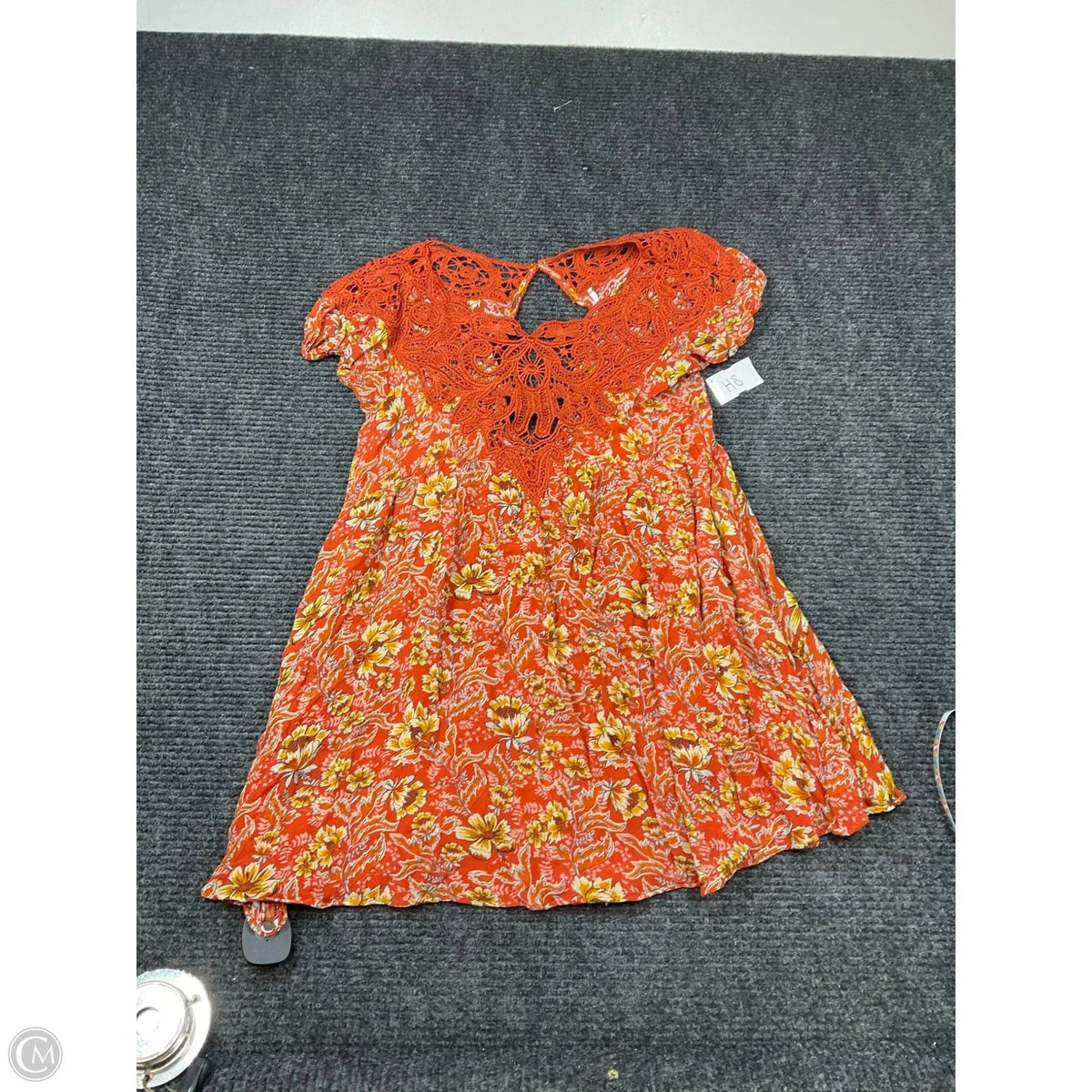 Top Short Sleeve By Free People In Orange, Size: Xs