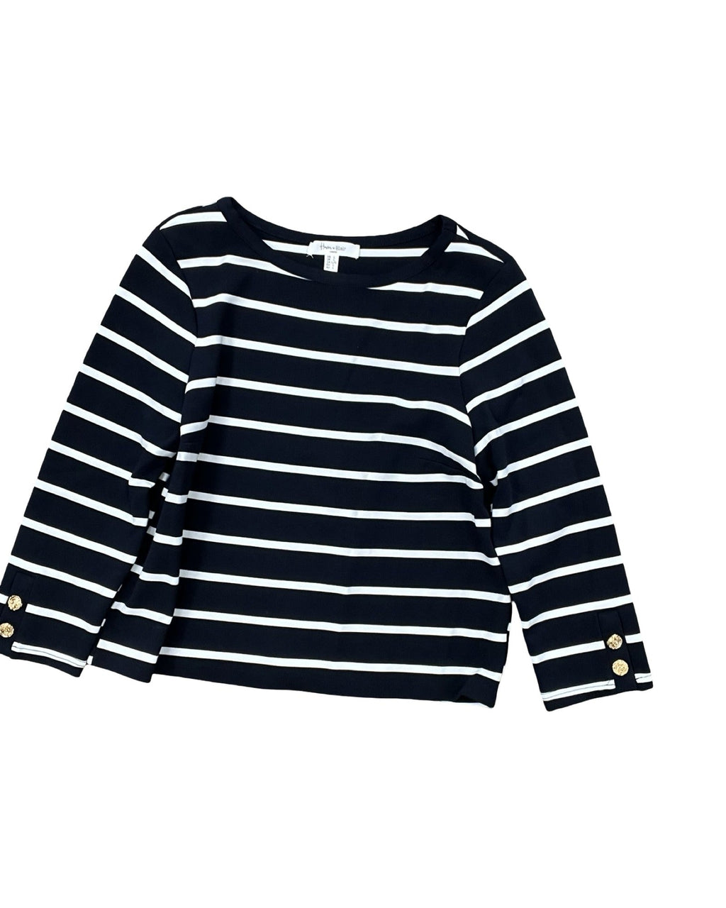 Top Ls By Clothes Mentor In Blue & White, Size:L