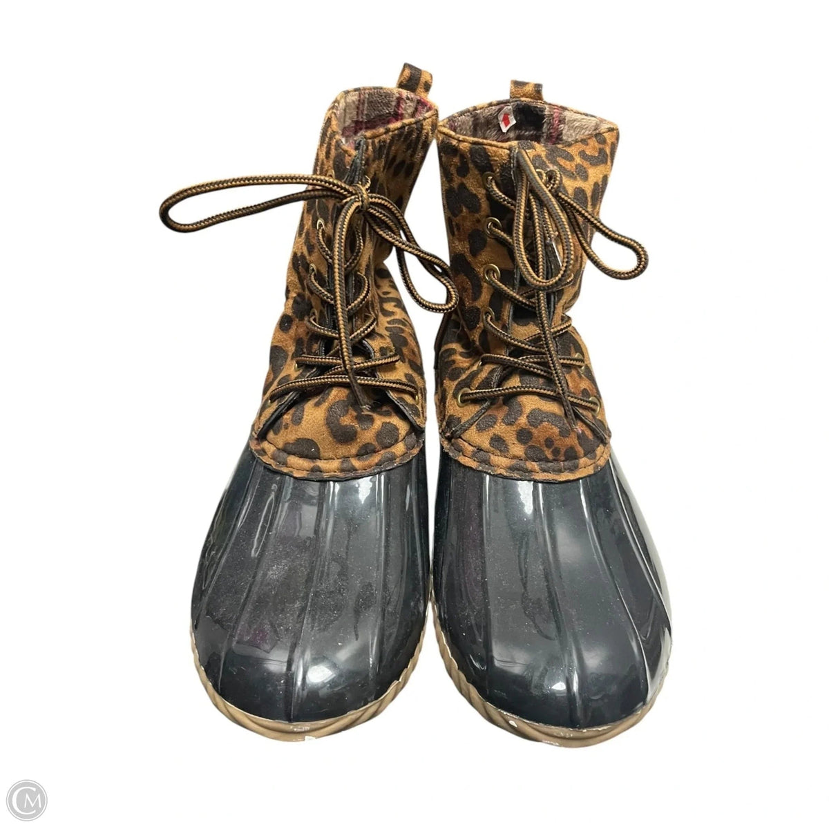 Boots Rain By Yoki In Animal Print, Size: 11