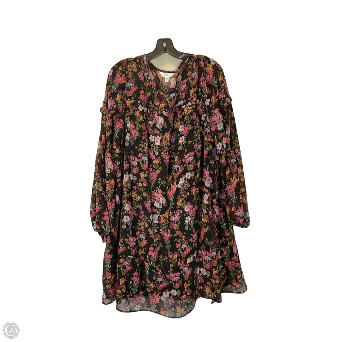 Dress Casual Short By Time And Tru In Black & Pink, Size: 2x