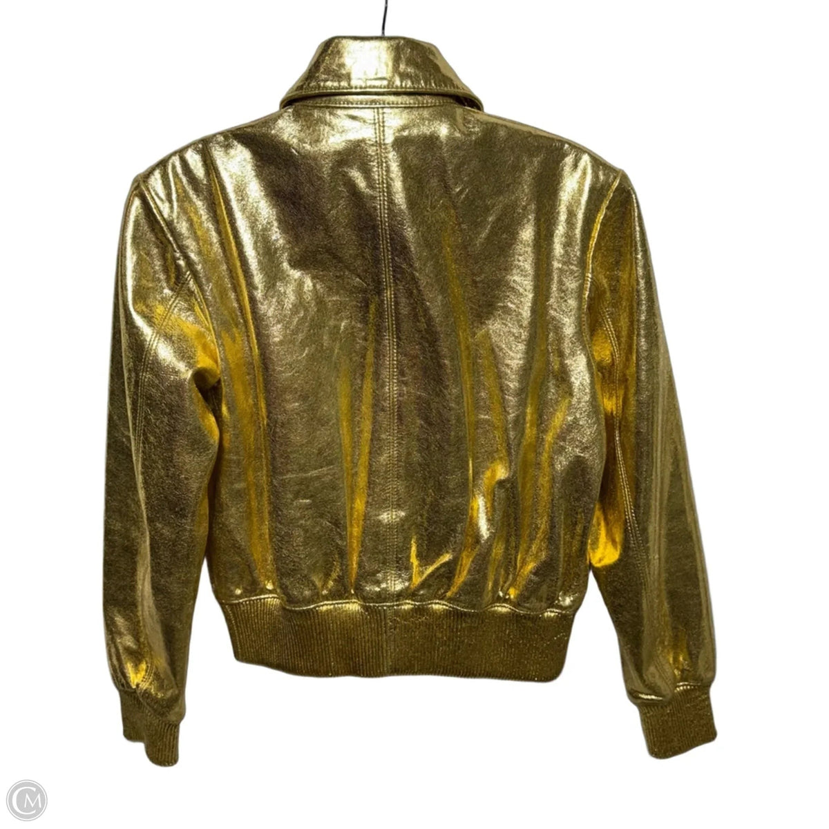Lamb Leather Jacket By Ralph Lauren Black Label In Gold, Size: Sp