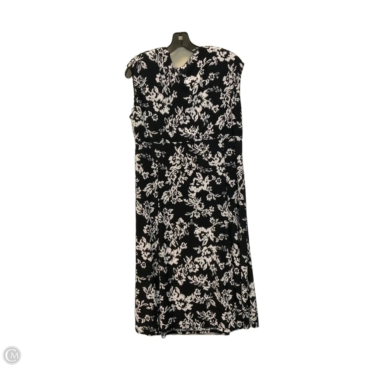 Dress Casual Midi By Chaps In Black, Size: Xl