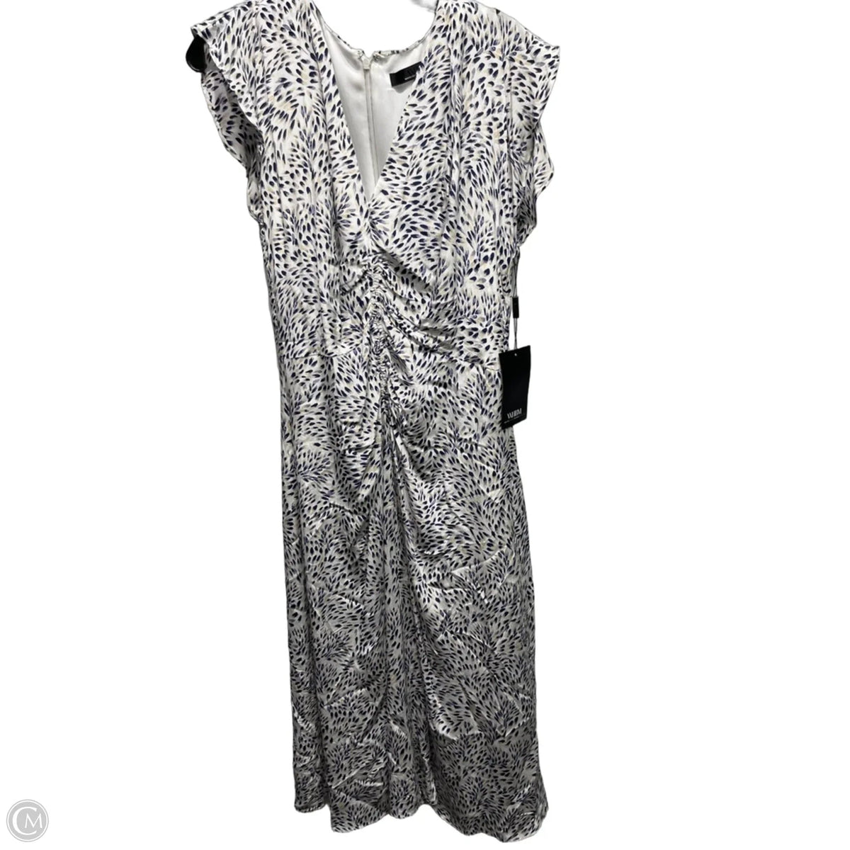 Dress Work By White House Black Market In Blue & Cream, Size: 8